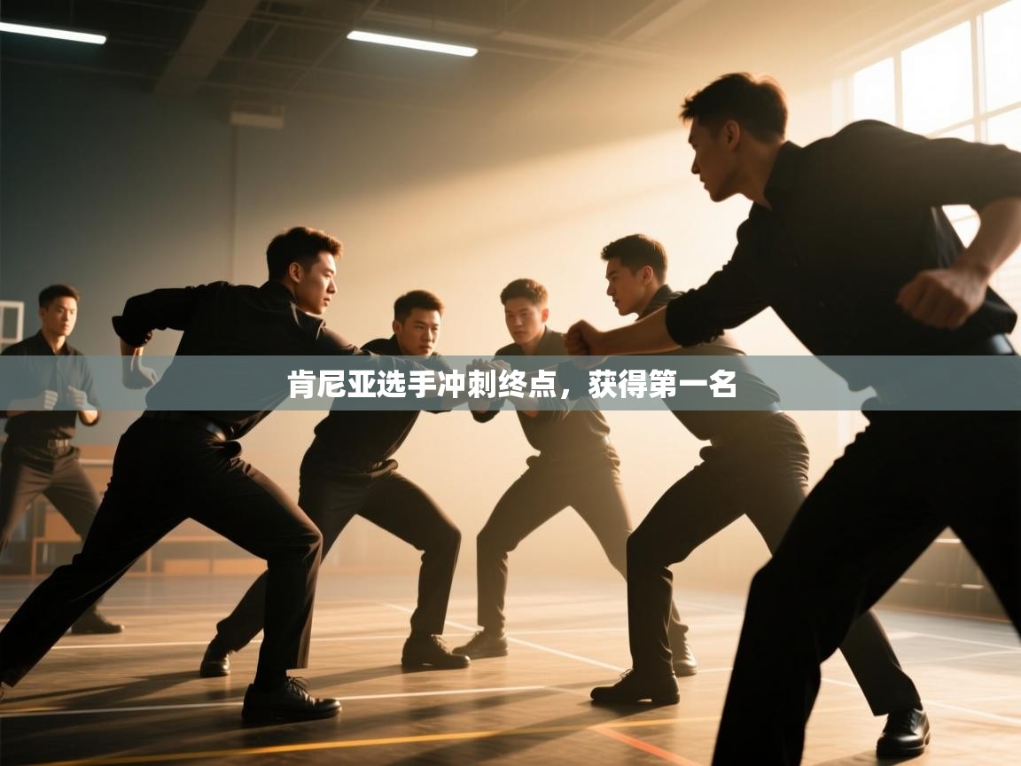 肯尼亚选手冲刺终点，获得第一名  第2张