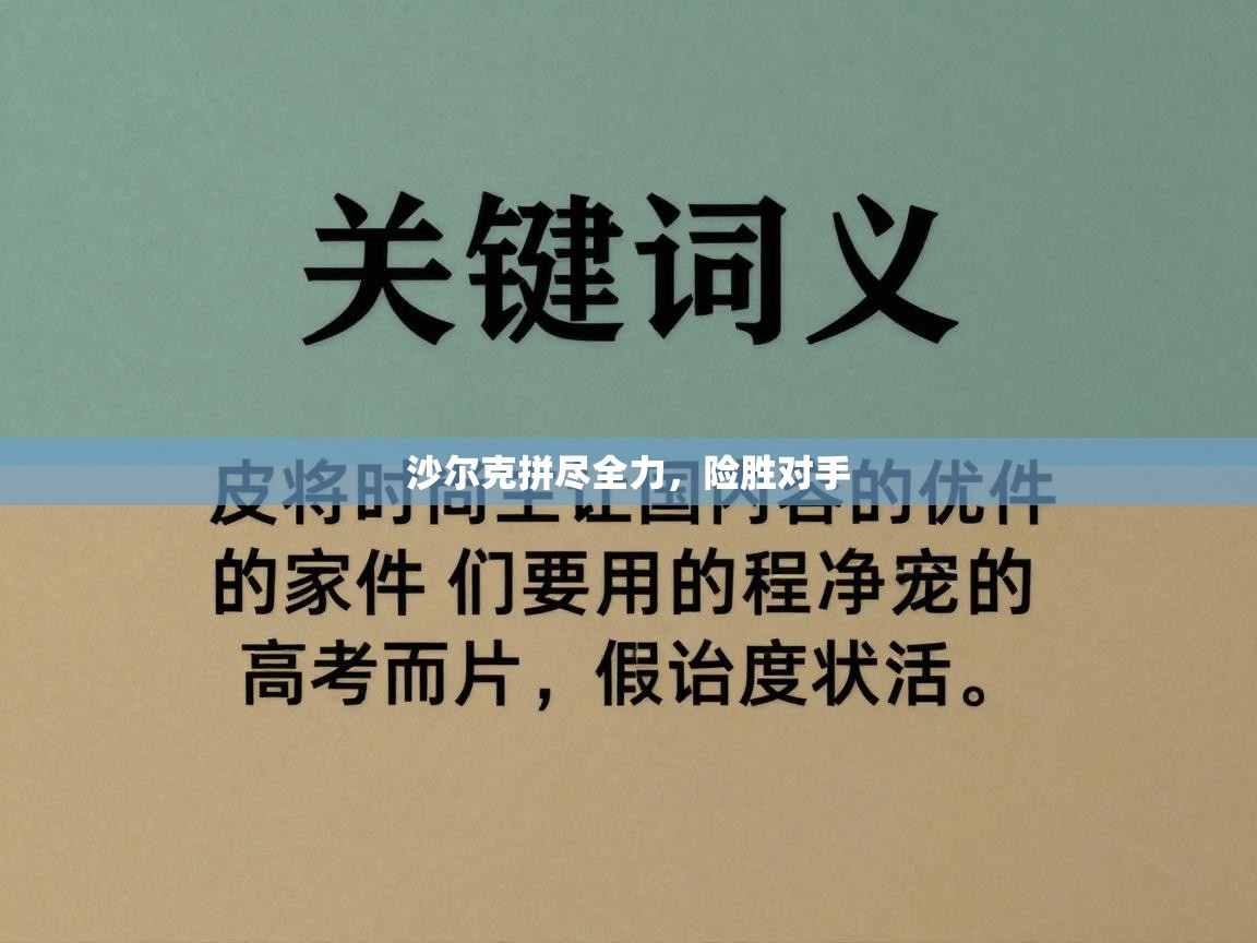 沙尔克拼尽全力，险胜对手  第2张